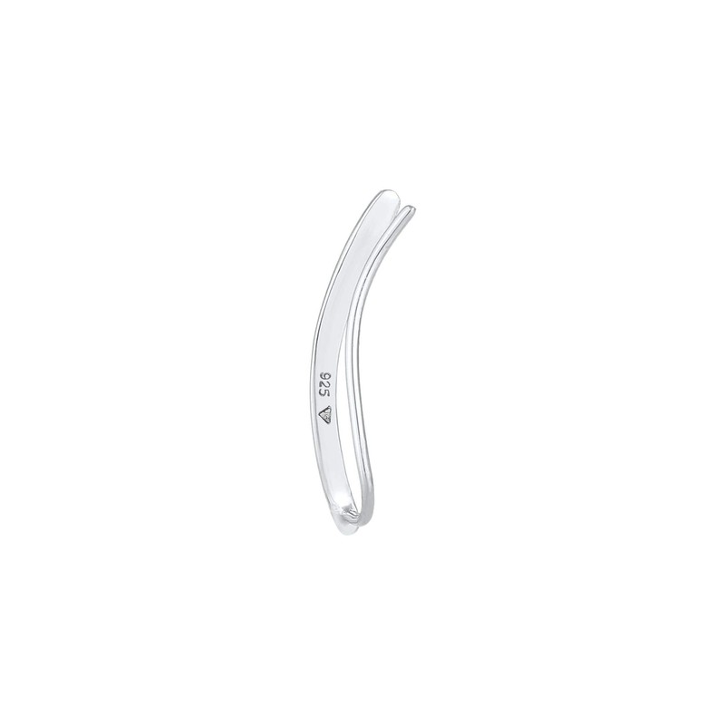 Elli Basic Trend Blogger Women's Single Ear Climber Curved Earrings