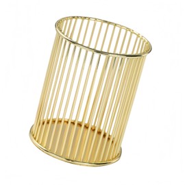 Porta Lapices de Escritorio, Soporte de lápiz de metal dorado para escritorio, organizador de cepillo de maquillaje, portavasos de lápiz de metal, cepillos de maquillaje, portavasos（dorado）