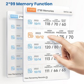 Blood Pressure Monitors with Large Cuff - Digital Upper Arm BP Machine for Home Use, Arrhythmia Detection, Voice Function, 2x99 Memory Sets