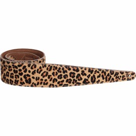 Nefelibata Guitar Strap 2.5" Leopard print Horsehair Leather Adjustable Guitar Straps with Foam Padding for Bass, Electric, and Acoustic Guitars