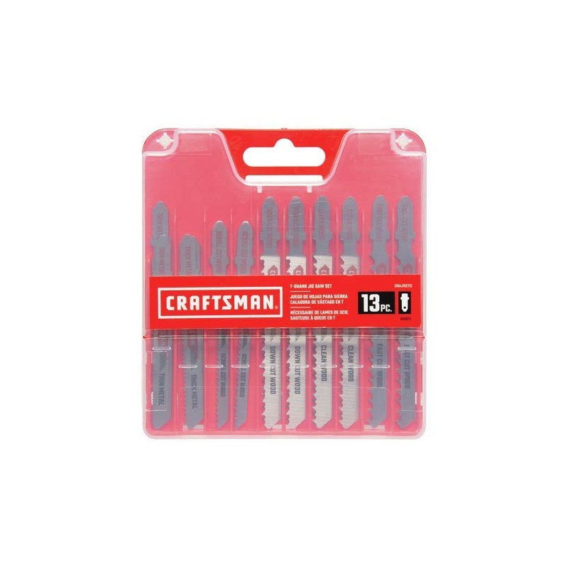 CRAFTSMAN Jigsaw Blades, T-Shank Set, 13-Piece (CMAJ1SET13)