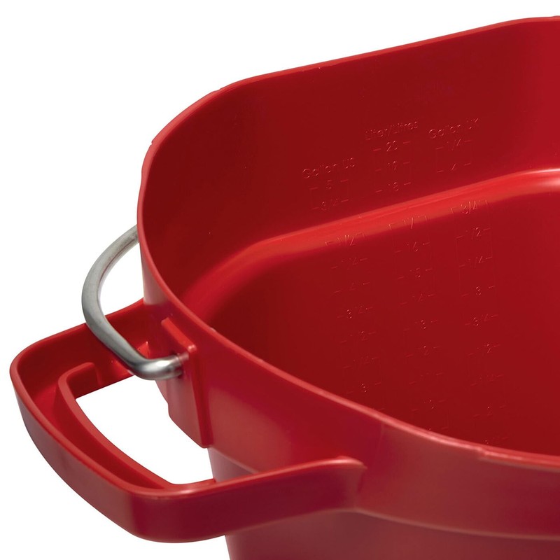 Vikan 56924 Pail,5 gal.,PP/SS,Red