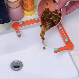 Kitchen Sink Strainer, Foldable Triangle Corner Sink Filter Net, Mesh Sink Drain Strainer for Kitchen Waste Residual Waste (1 Holder + 50 Filter Bags)