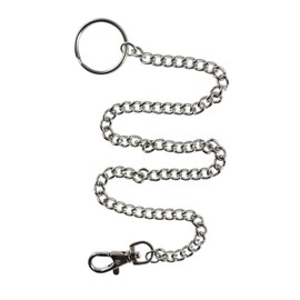 Handy Basics Wallet Chain 16" Silver Keychain with Lobster Clasps for Keys, Wallet, Jeans Pants, Belt Loop, Purse Handbag Silver