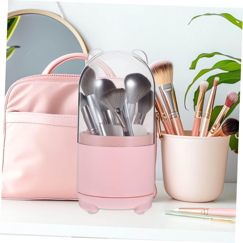 DOITOOL Large Capacity Rotating Makeup Brush Organizer Versatile Desk Accessories