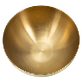 Healeved Gold Bowl Decorative Bowls Large Mixing Bowl Stainless Steel Salad Bowl Golden Food Containers Pasta Bowls Copper Bowl for Kitchen Mixing Cooking