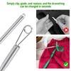 6 PCS Spring Drawstring Needle Threader, Metal Rope Threader Needles,