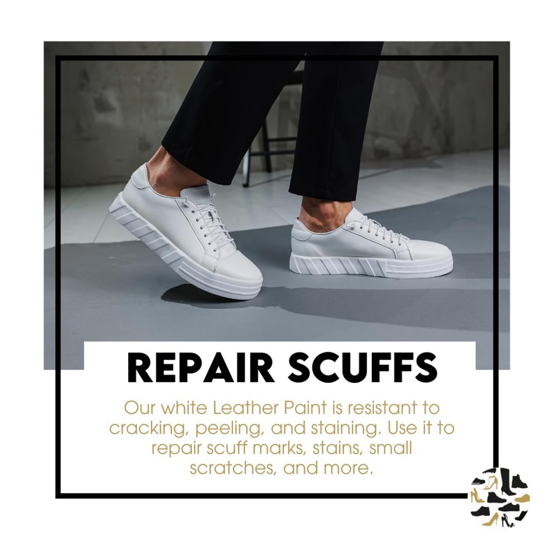 Shoe Clinic Leather Paint (White, 50ml)