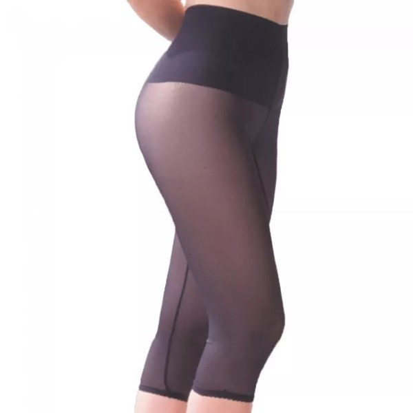 Rago Shapewear Rago Shapewear Wide Band Tummy Control Black Capri