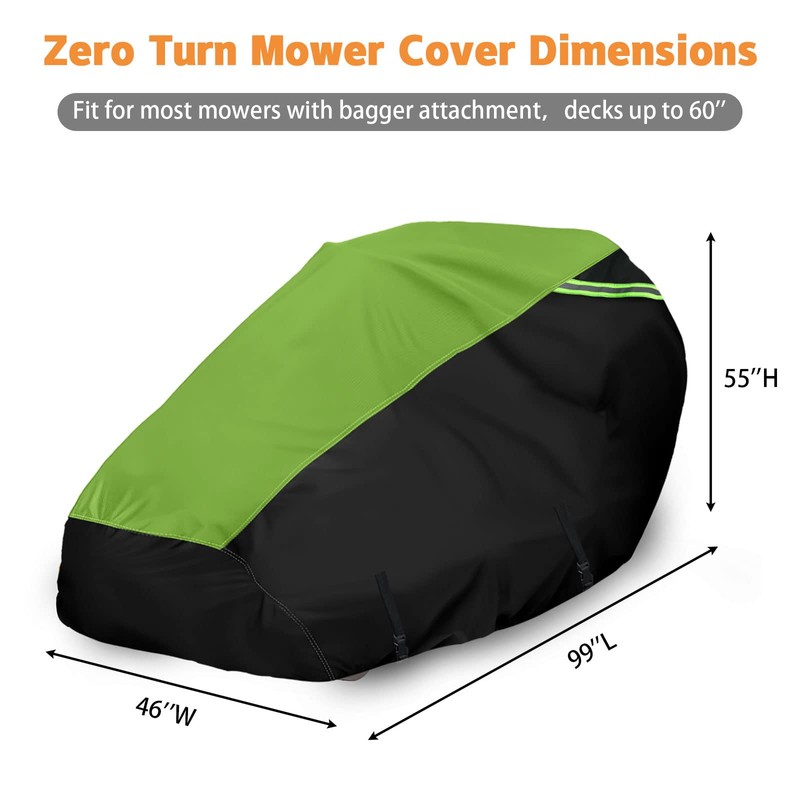 Zero Turn Mower Cover with Bagger Attachment,Waterproof Heavy Duty Fits