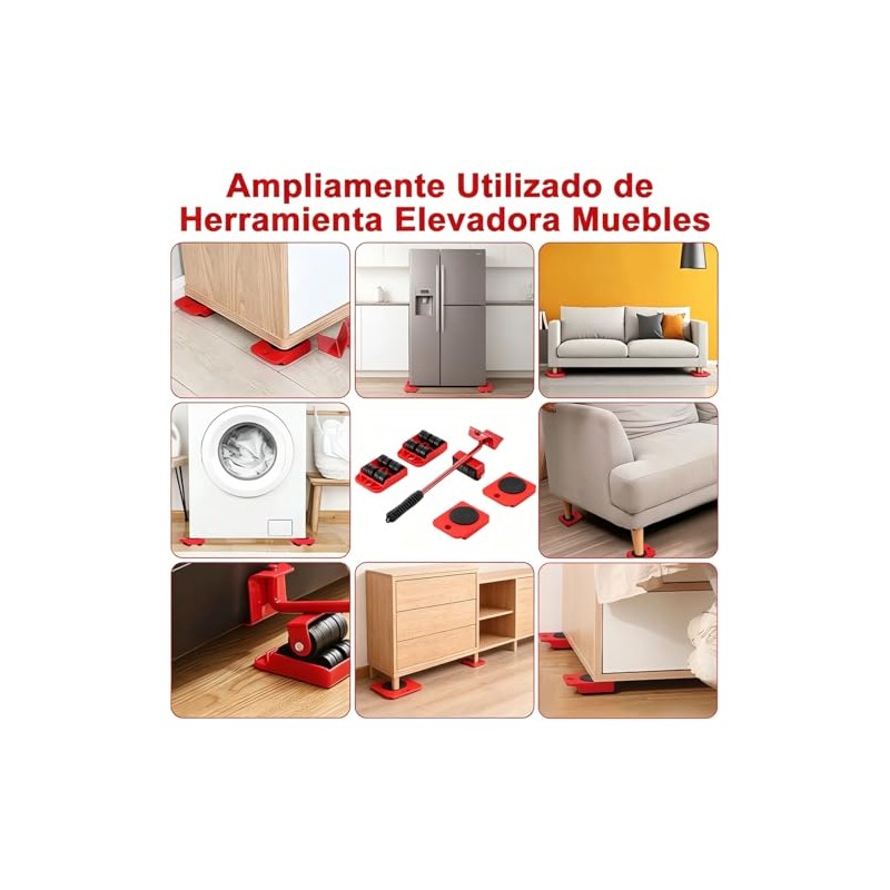 Juego de 5 Herramienta de Mudanza de Muebles con 4