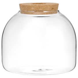 ULTECHNOVO Glass Terrarium Container, Succulent Plant Terrarium House, Desktop Candy Cookie Jar, Landscape Terrarium for Plants Succulent and Air Planter, Office Home Decoration