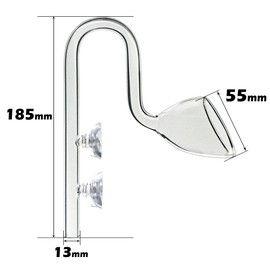 RedBeryl Aquarium Lily Pipe Poppy Pipe Glass Pipe Aquarium Filter (Lily Pipe 12/16mm)