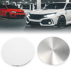 X AUTOHAUX 4pcs 75mm Silver Tone Car Wheel Center Hub Caps Emblem Badge Decal