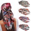 AWAYTR 35” Satin Large Square Head Scarves - 4PCS Silk