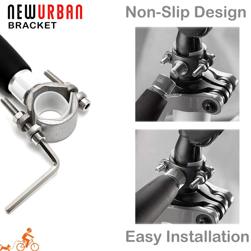 NEWURBAN Universal Bracket for Dog Bike Leash - Spare Jaw