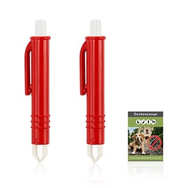 Nepfaivy Tick Tweezers for Dogs Cats Humans - Set of 2 Tick Tweezers for Children and Pets, Simple and Safe Tick Remover for Ticks of Any Size