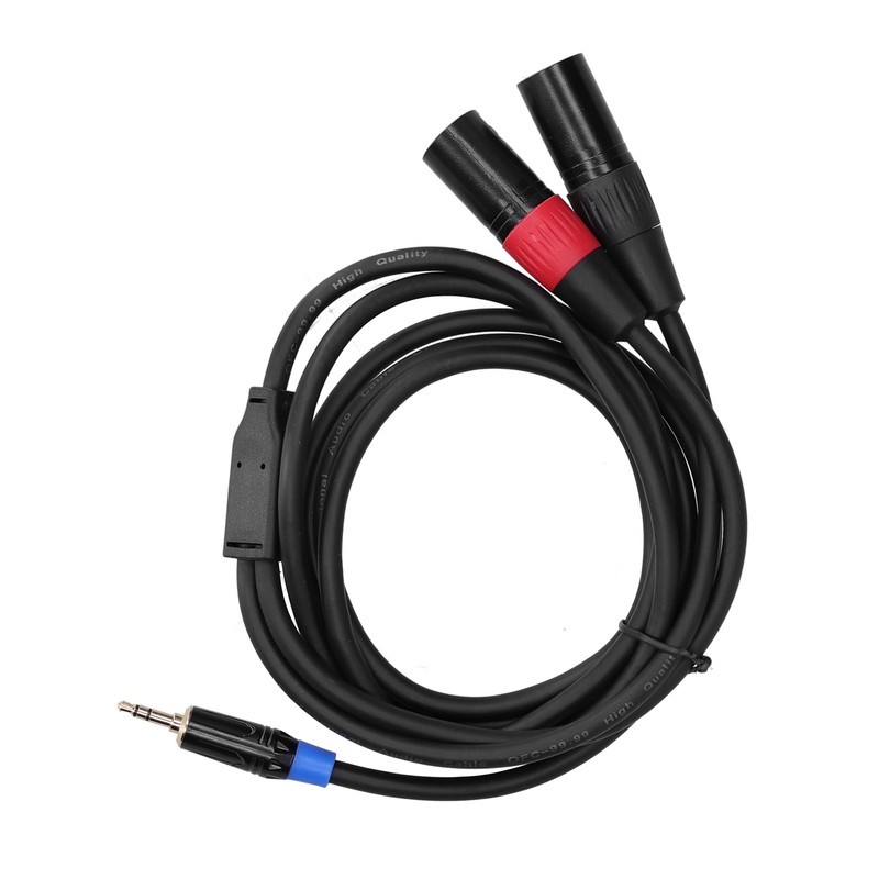 3.5mm Stereo Male to Dual 2 XLR Male Plug Connector