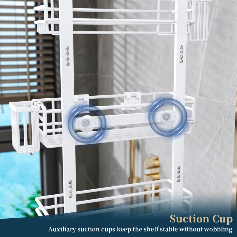 Consumest Over The Door Shower Caddy - 5 Tier Adjustable