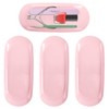 4 Pack Manicure Tools Storage Trays Pink Oval Dish Storage