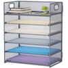 Marbrasse 6 Tier Paper Organizer Letter Tray - Mesh Desk
