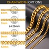 Gold Cuban Chain for Men 12mm 26inch Gold Thick Chain