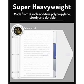 Forvencer Forvencer Binder Pocket, 10 Pack Super Heavyweight Poly Binder Pocket with Tight Closure, Binder Folders Side Loading, 3 Ring Binder Pocket, Binder Dividers with Pockets, Letter Size, Clear