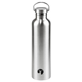 Captain Stag UE-3371 Sports Bottle, Direct Drinking, Double Stainless Steel Bottle, Vacuum Insulated, HD Bottle, 33.8 fl oz (1,000 ml), Silver, Outer Diameter 3.3 x Height 12.2 inches (84 x 310 mm)