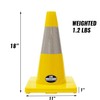 Troy Safety, 18" PVC Traffic Safety Cones with 6" Reflective