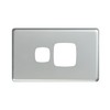 HPM Excel 1 Gang Powerpoint Coverplate, Matt Silver
