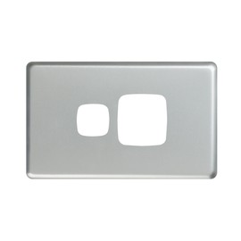 HPM Excel 1 Gang Powerpoint Coverplate, Matt Silver