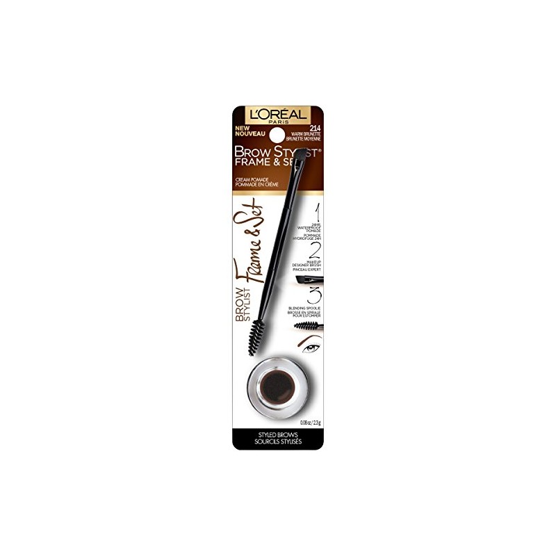 L'Oreal Paris Brow Stylist Frame and Set, Warm Brunette, 0.08
