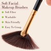 16 Pcs Fan Brushes for Facials Soft Blush Makeup Brush