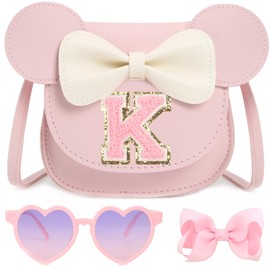 PRLINJSK Toddler Purse for Girls Birthday Gift, Little Girls Purse Kids Wallet Mouse Crossbody Bag Gift Set