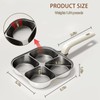 JUSTUP 4-Cup Egg Pan Nonstick，Healthy Titanium Ceramic Breakfast Frying Pan，Compatible