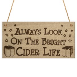 RED OCEAN Bright Cider Life Funny Alcohol Man Cave Pub Gift Hanging Plaque Home Brew Bar Sign