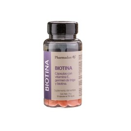 Biotina con Vitamina E, 30 Cápsulas de 700 mg c/u, Vitaminas para el Cabello, piel y uñas.