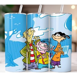 9 in Ed Edd n Eddy 90s Cartoon Tumbler 20oz Stainless Steel Cup Straw Lid