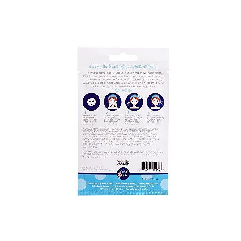 Miss Spa Facial Sheet Mask Deep Clean