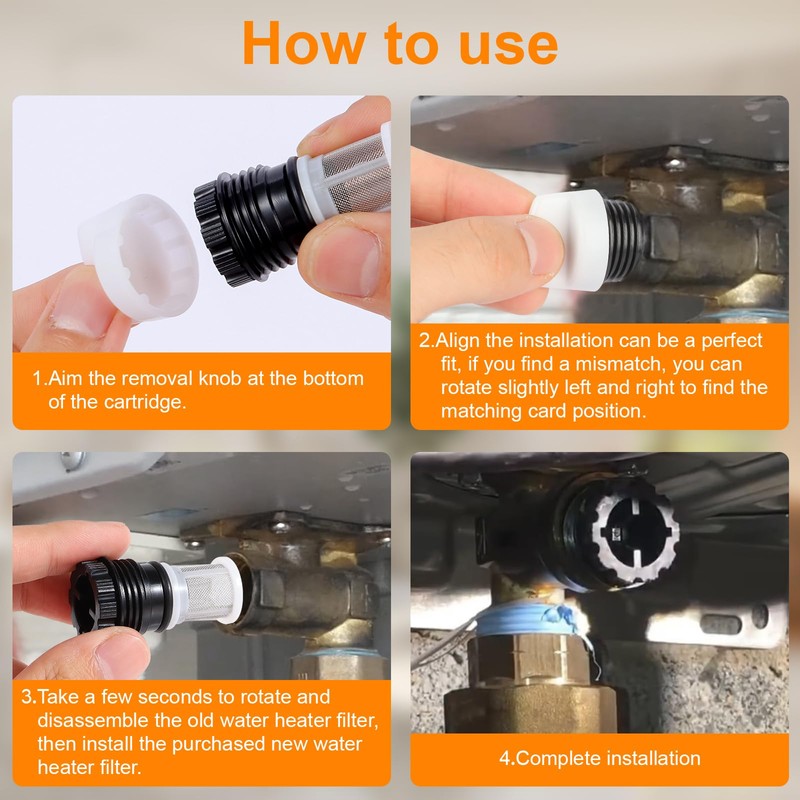 H98-510-S tankless Water Heater Filter Removal Tool Remove knob （White,