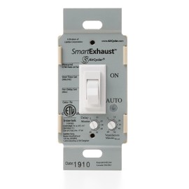 Panasonic SmartExhaust Programmable Fan/Light Switch with Timer & Wall Control, FV-WCPT1-W, White