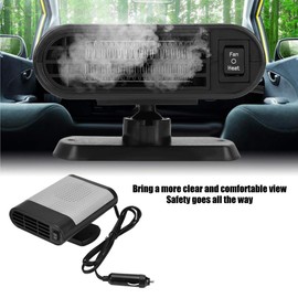 Portable Car Heater, Keenso 12V Car Vehicle Electric Auto Hot Warm Heater Fan Fast Heating Dryer Window Windshield Fan Defroster Demister(Black & Gray)