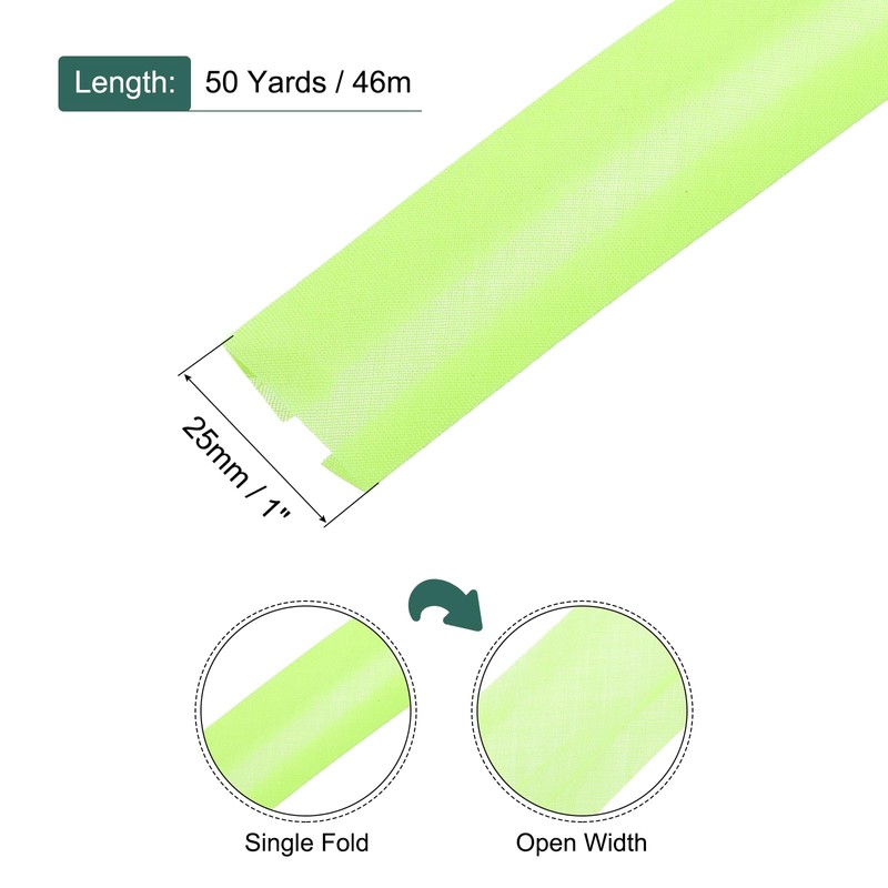 QUARKZMAN 1 Inch Single Fold Bias Tape Polyester Continuous Bias
