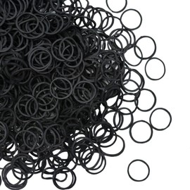 1000 Pcs Mini Rubber Bands Elastic Hair Ties for Hair Making Hairstyle (Black)