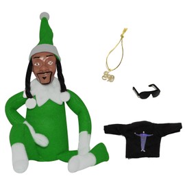 St. Patrick's Day Leprechaun Doll, 12'' Plush Green Hip Hop Toy for Shelf Decoration, Includes Extra T-Shirt, Stylish Sunglasses, Necklace, Fun Gift for Men & Women for Parties,Holidays,Home Festivals