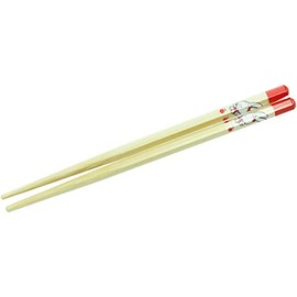 Chopsticks, Seiwa Hexagonal Intelligence Spatula, Popo and Mimi, Children's Chopsticks (6.3 inches (16 cm) (5 Years Old), Red)