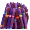Hair Scrunchy, Scrunchie, Long Felt, Elasticated, Beaded, Extensions, Dreadlocks (Purple/Burgundy)
