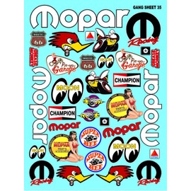 Racing Sponsor Lexan Body Car Racing - Sticker Gang Sheet 35 - White Vinyl 1/12 to 1/10 Scale White Vinyl R/C Model Decal Sticker Sheet Radio Control Lexan Body Decoration