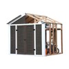 EZBUILDER 7 x 8 Foot Peak Roof Storage Shed Garage
