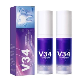 2 x Purple Whitening Toothpaste V34 Toothpaste Purple Corrector Pen Purple Teeth Whitening Purple Corrector Toothpaste